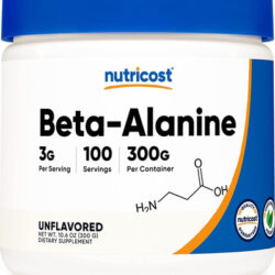 Suplemento Nutricost Beta Alanina Em Pó 300g (300 Porções)