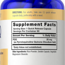 Suplemento Carlyle Pqq 20 Mg | 60 Cápsulas | Não-ogm E Sem G