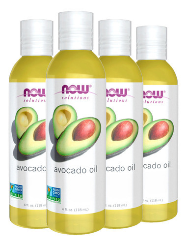 Óleo De Abacate Now Foods 118 Ml Puro Importado 4un