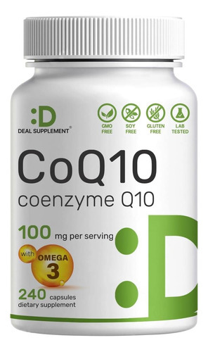 Coqmg, 240 Cápsulas - Com Ácido Graxo Ômega 3 100mg - Suplem