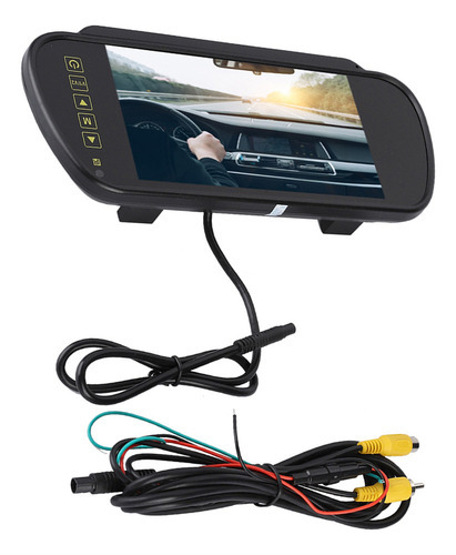 Monitor De Espelho Retrovisor, Tela Lcd De 7 Polegadas, Câme - Imagem 2