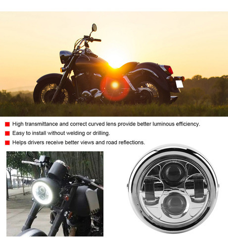 Farol De Motocicleta Led Retrô De Alumínio Vintage Universal - Imagem 8