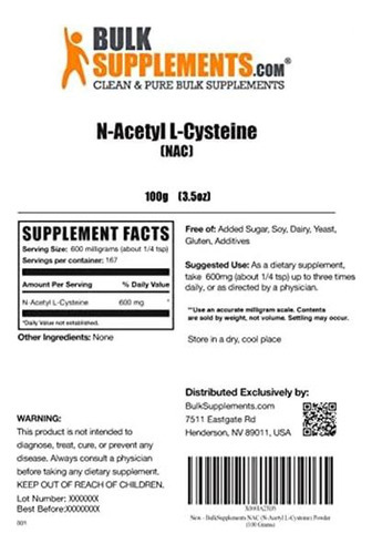 Nac Pó (n-acetil L-cisteína) - Nac 600mg - N-acetil Cisteína - Imagem 2