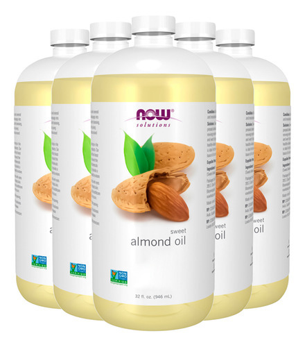 Óleo Amendoa Doce Now Foods 946 Ml Puro Importado 5un