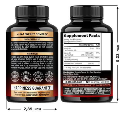 Cápsulas De Fígado Bovino 3000 Mg - Fígado Bovino Dessecado - Imagem 6
