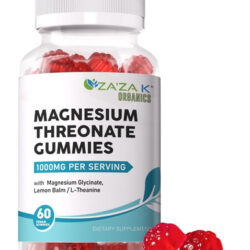 Zaza K Organics Gomas De Treonato De Magnésio, 500 Mg De Tre