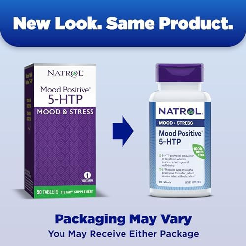 Natrol Mood Positive 5-htp 50 Mg Com L-teanina, Vitamina B6, - Imagem 2