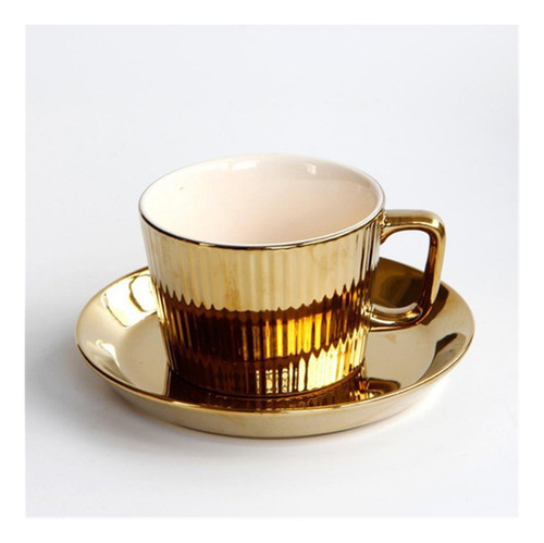 Conjunto De Xícara E Pires De Chá/café De Luxo Dourado - Imagem 10