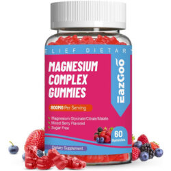 Eazgoo Magnésio Gummies 800mg - Vitamina D3, C, B6, B12 E Co