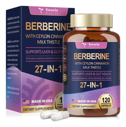 Suplemento De Berberina 27 Em 1 Com Canela Do Ceilão, Cardo