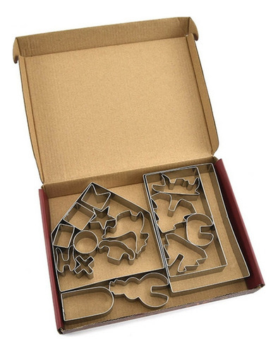 Cortador Biscoito Natal Casa 3d Moldes Cortadores Inox Pasta - Imagem 10