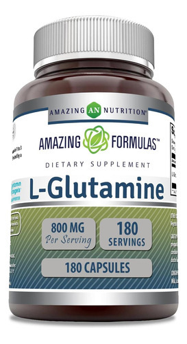 Suplemento De L-glutamina De Fórmulas Incríveis | 800 Mg Por