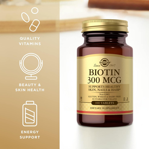 Solgar Biotina 300 Mcg - 100 Comprimidos, Pacote De 3 - Supo - Imagem 4