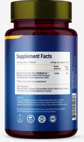 Suplemento De Glicinato De Magnésio Ajs 400 Mg | Comprimidos - Imagem 6