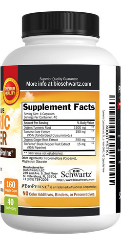 Suplemento De Cúrcuma E Gengibre Com Bioperine - 2.000 Mg De - Imagem 7