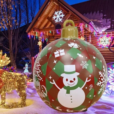Decoração Exterior De Bola De Natal Inflável Grande 6 Peç - Imagem 19