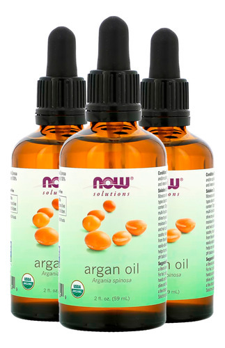Óleo De Argan Now Foods Orgânico 59ml Importado 3un