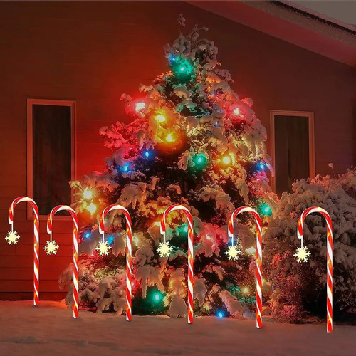8 Peças De Luzes Solares De Natal Para Decoração De Jardim - Imagem 3