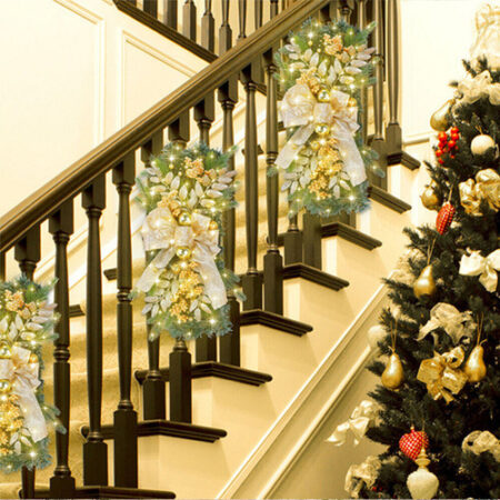 Decoração De Guirlanda De Natal Gigante De 4 Kits Com Luzes - Imagem 10