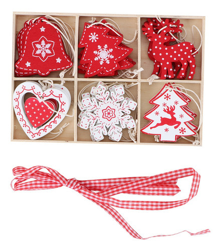 24 Peças De Linda Decoração De Enfeite De Natal Pendurada Em - Imagem 3
