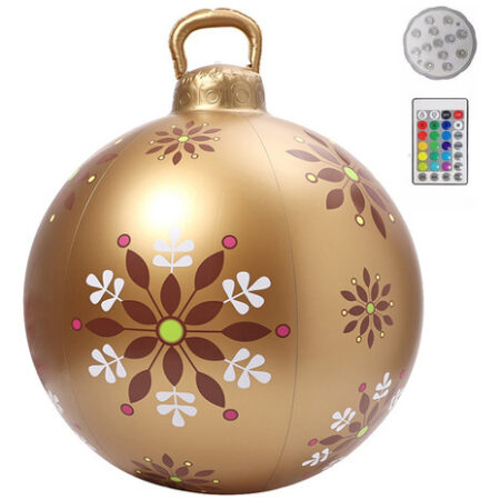 Enfeites De Bola Decorados De Natal Infláveis De Pvc Grandes - Imagem 26