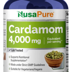Suplemento De Extrato De Cardamomo Nusapure 4000 Mg 200 Cáps