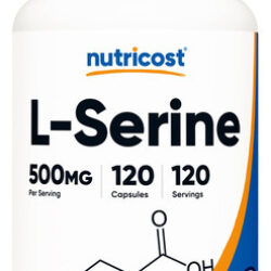 Suplemento Nutricost L-serina 500mg 120 Cápsulas Vegetariano