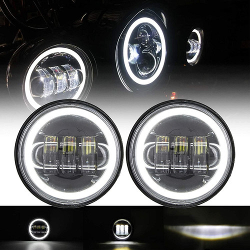 Par Farol Harley Led Auxiliar 4,5 Fat Boy 60w Angel L-200 - Imagem 2