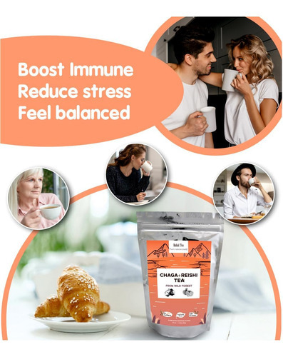 Chá Baikal Chá Chaga Reishi Chá Chaga Selvagem Com Reishi - - Imagem 3