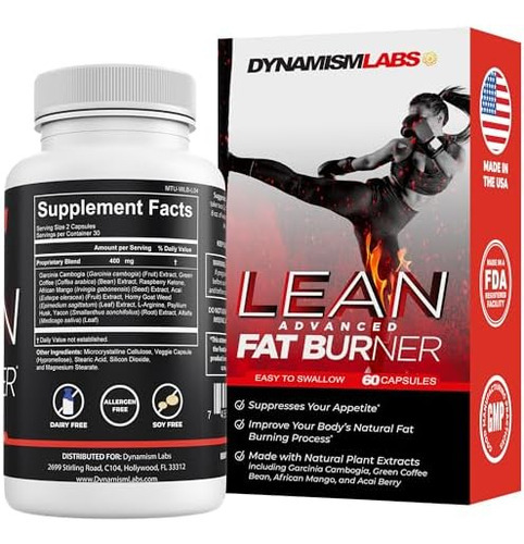 Dynamism Labs Lean Advanced Fat Burner | Extrato De Garcinia - Imagem 5