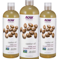 Óleo De Castor 473ml Now Foods Castor Oil 100% Puro 3un