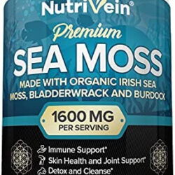 Nutrivein Organic Sea Moss 1600mg Plus Bladderwrack & Barda