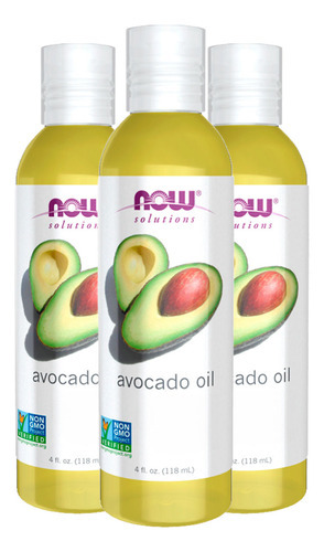 Óleo De Abacate Now Foods 118 Ml Puro Importado 3un
