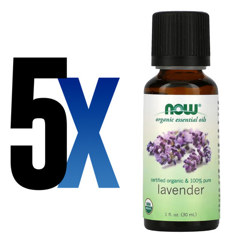 Óleo De Lavanda Now Foods 30 Ml Orgânico Importado 5un - Imagem 2