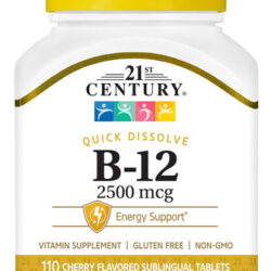 Vitamina B-12 Marca 21st Century, 2500 Mcg, 110 Comprimidos