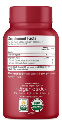 Os Organic Side - Beterraba E Cenoura 100% Puro Orgânico 90 - Imagem 2