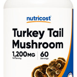 Suplemento Nutricost Turkey Tail Mushroom 1200 Mg 120 Cápsul