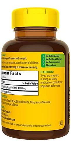 Nature Made L-lisina 1000 Mg, Suplemento Dietético, 60 Compr - Imagem 7