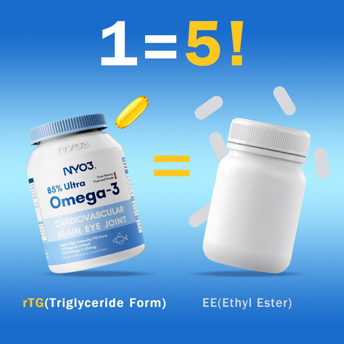 Nyo3 Omega 3 Suplemento De Óleo De Peixe 1000mg, 85% Reester - Imagem 4