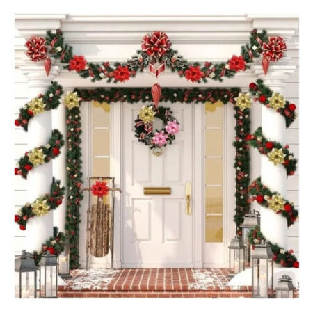 30 Peças De Flores De Natal Artificiais Douradas Brilhantes - Imagem 11