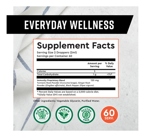 360 Nutrition Gotas De Suplemento De Cúrcuma E Gengibre, Cur - Imagem 7