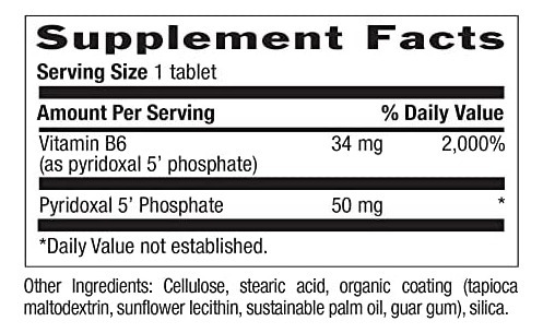Country Life P5p Vitamina B6 (piridoxal Fosfato) 50mg, 100 C - Imagem 2