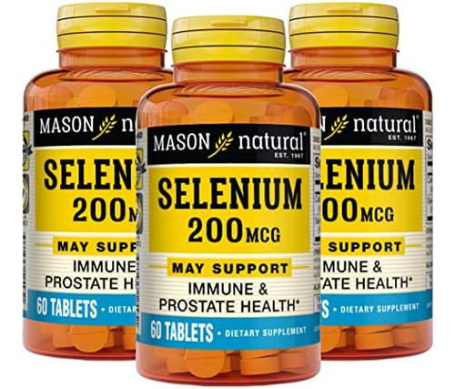 Mason Natural Selenium 200 Mcg - Suplemento Antioxidante Pa