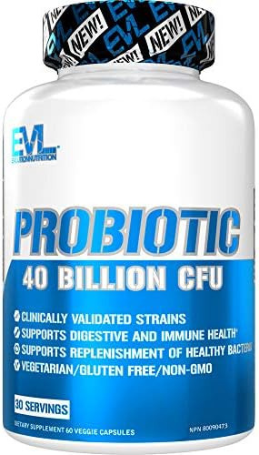 Evlution Nutrition Probiotic - 60 Cápsulas Vegetais Probióti
