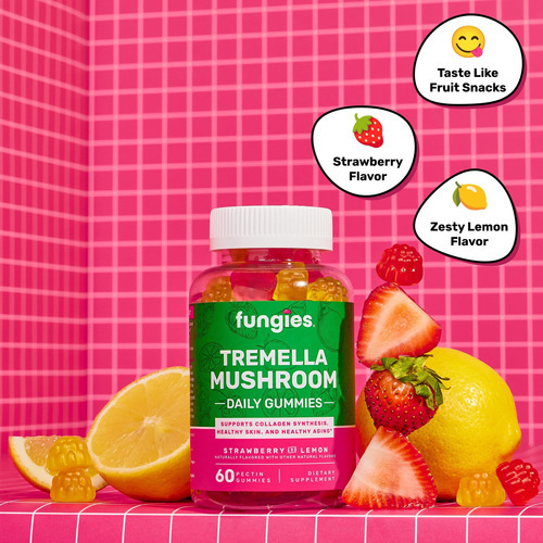 Gomas De Cogumelos Fungies Tremella, Mistura De Morango E Sa - Imagem 6