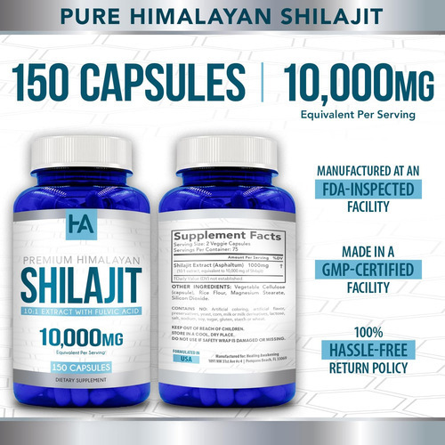 Healing Awakening Shilajit 10.000mg (150 Cápsulas) - Cápsula - Imagem 4