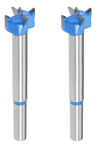 2 Broca Forstner 17mm Carburo De Tungsteno, Tope Filo Azul