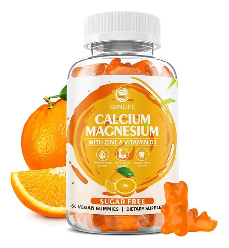 Suplemento De Cálcio, Magnésio E Zinco Com Vitamina D3, Goma