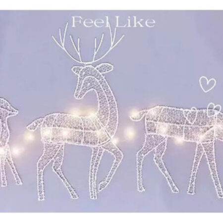 3 Unidades/kit De Enfeite De Natal De Rena, Led Iluminado Po - Imagem 5