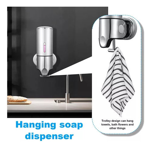 Dispensador Saboneteira Líquida Inox 500ml P/ Parede - Imagem 4
